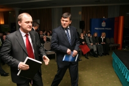 Piotr Krzystek i Dariusz Więcaszek, prezes PIG 