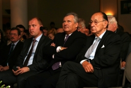 Piotr Krzystek, Aleksander Kwaśniewski, Hans-Dietrich Genscher 