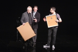 Henryk Sawka, Cezary Figurski (Rotary Club Szczecin) i Abelard Giza (kabaret Limo)  /fot.: mab / 