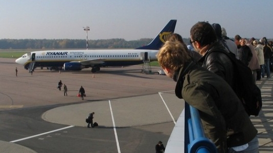 Samoloty Ryanair można zobaczyć w Goleniowie coraz rzadziej /fot. mab/ 