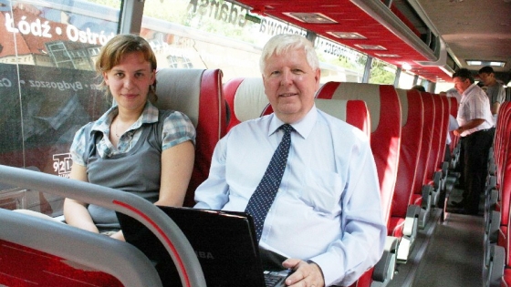 Roger Bowker w autobusie PolskiBus /fot. ŁP/  