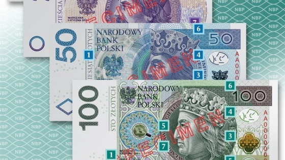 Nowe zabezpieczenia uzyskają banknoty o nominałach: 10,20,50 i 100 zł /fot.: mat. prasowe / 