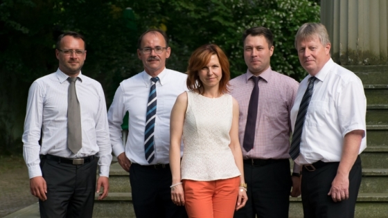 Adam Grendziak (Dom Gospodarki), Wolfgang Blank (prezydent IHK Neubrandenburg), Małgorzata Stopa, Krystian Stopa (Dom Gospodarki), Torsten Haasch (the chairman of IHK Neubrandenburg) /fot.: mab / 