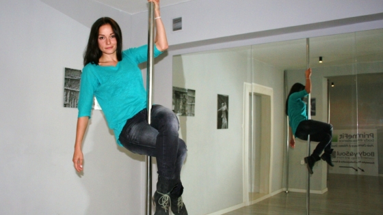 Katarzyna Kamizelich w swoim PrimeFit - Pole Dance & Pilates Studio /fot.: ŁP / 