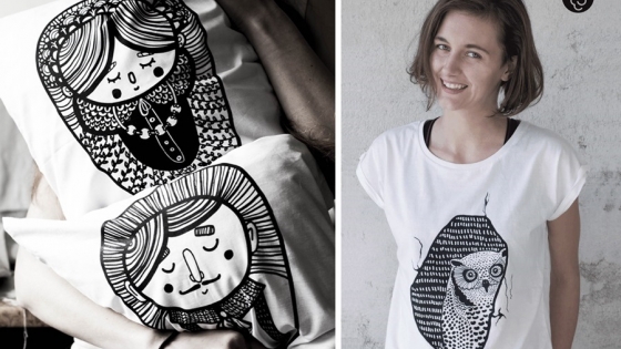Agata Malinowska prints her patterns on duvet covers, pillowcases and t-shirts /fot.: Agata Malinowska / 