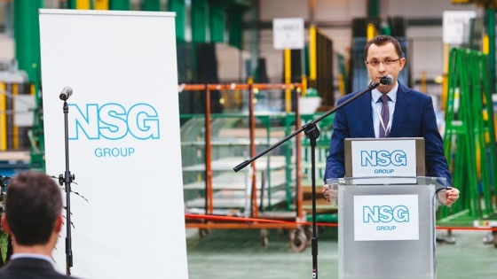Radosław Miklaszewski, director of the Szczecin Pilkington IGP branch during the inauguration /fot.: NSG Group / 