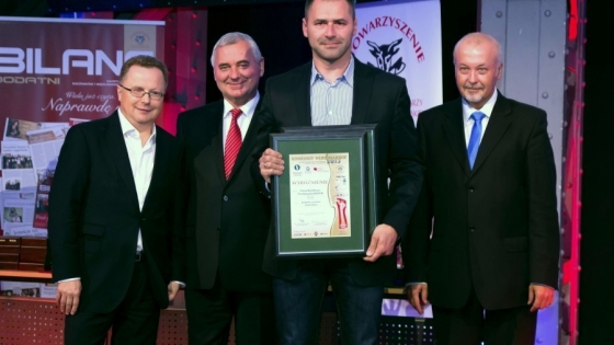 Tomasz Wołcz, the president of Bohun with Polagra Food International Trade Fair award /fot.: archiwum / 