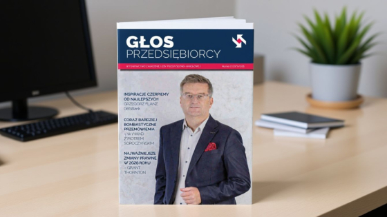 Grzegorz Flanz, prezes GBSBank na okładce magazynu 